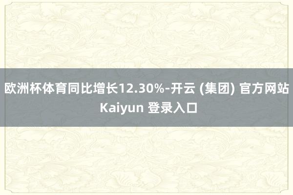 欧洲杯体育同比增长12.30%-开云 (集团) 官方网站 Kaiyun 登录入口